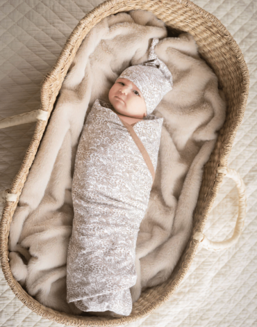 Brooklyn Swaddle Blanket and Hat