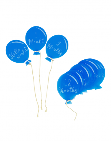 Acrylic Balloons Milestone Set - Blue
